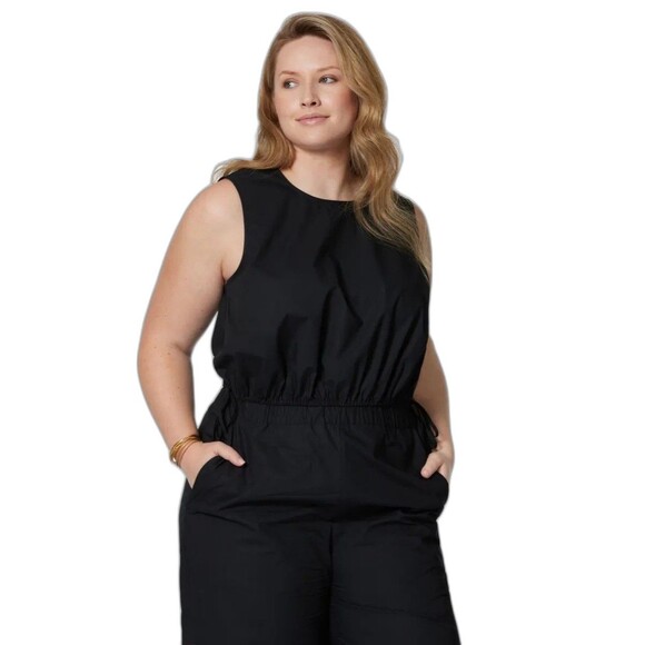 Joie Tess Sleeveless Side Tie Top Caviar Plus Size 2X Blouse Career Office NWT - Picture 1 of 13
